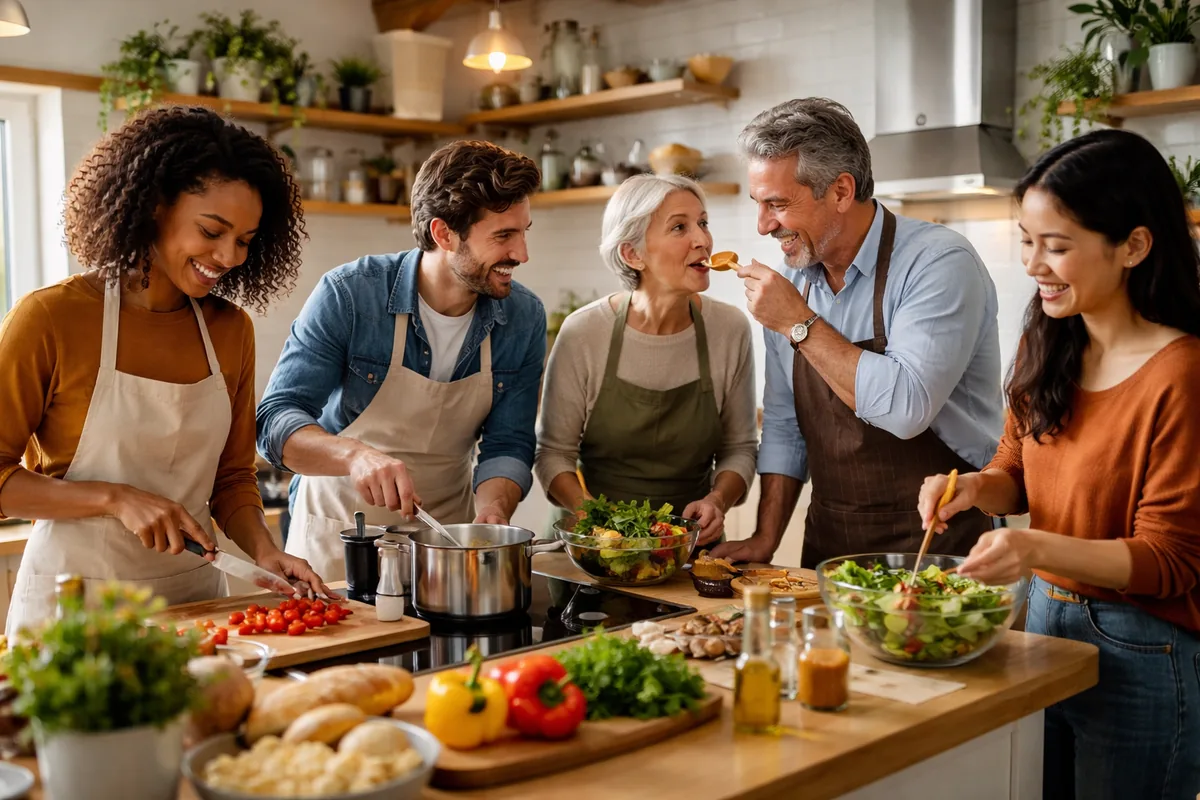 Les bienfaits d'une cuisine partagée : renforcer les liens par la gastronomie