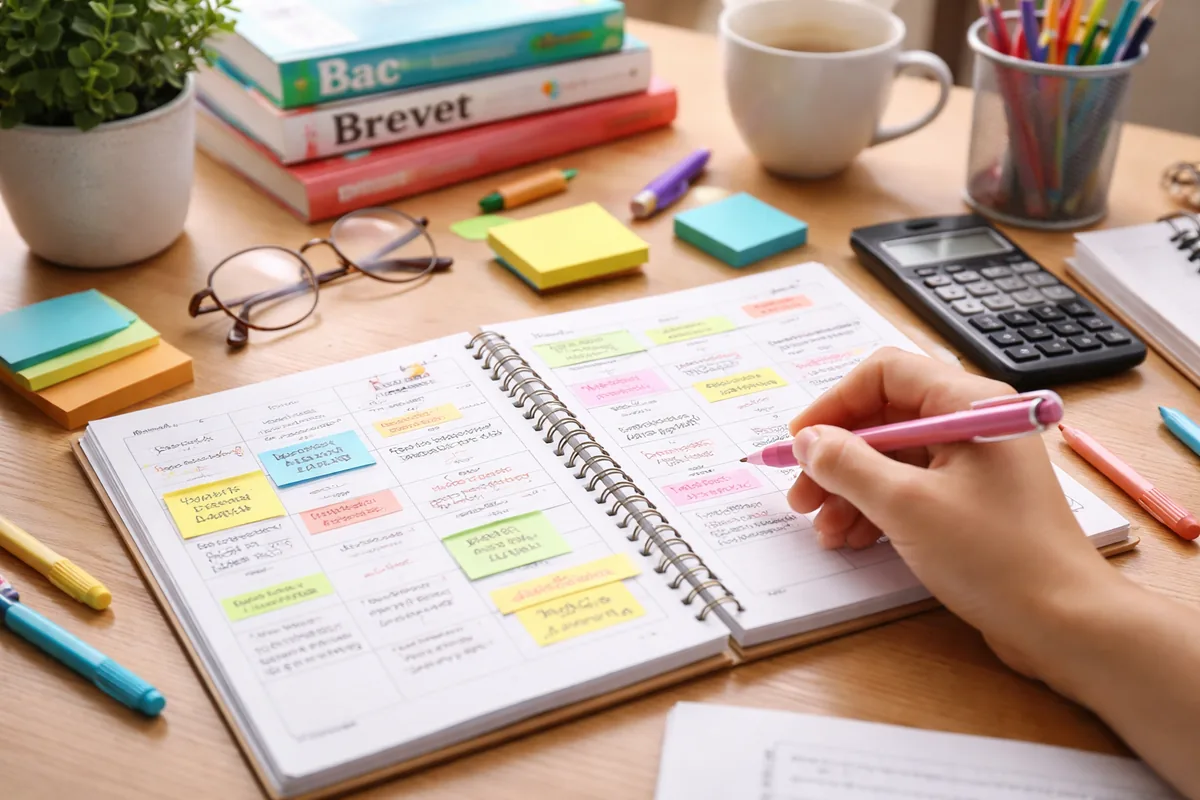 Comment utiliser un planning gratuit pour bien réviser le Bac et le Brevet